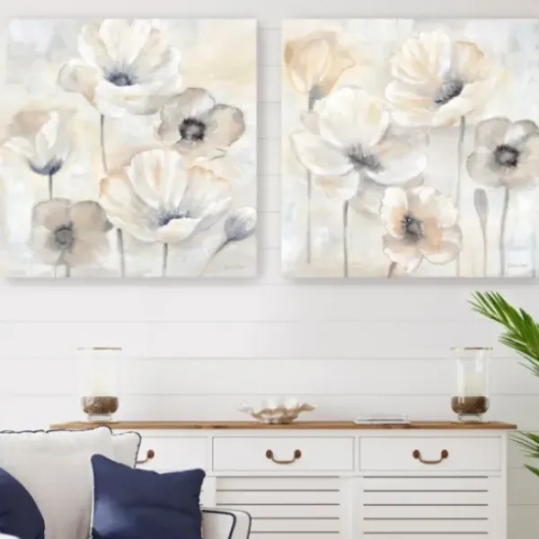 Canvas Art-Kirkland's Home Poppy Garden 2-Pc. Canvas Art Set, 30X30 In. Gray