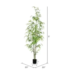 Trees & Topiaries-Kirkland's Home Potted Bamboo Tree, 5 Ft.