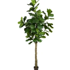 Trees & Topiaries-Kirkland's Home Potted Fiddle Leaf Fig Tree, 8 Ft.