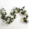 Arrangements & Greenery-Kirkland's Home Pre-Lit Pinecone Branch Holiday Garland White/Green