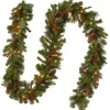 Arrangements & Greenery-Kirkland's Home Pre-Lit Red Berry And Cone Spruce Garland Green/Red/Brown