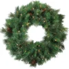 Wreaths-Kirkland's Home Pre-Lit Royal Oregon Pine Wreath Green