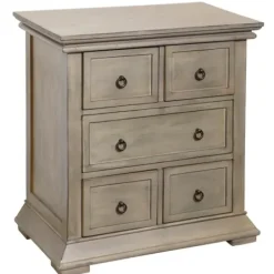 Nightstands-Kirkland's Home Prescott Pine Wood 5-Drawer Nights D Tan