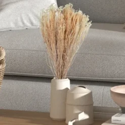 Stems & Bouquets-Kirkland's Home Preserved Natural Bleached Staavia Bush Tan