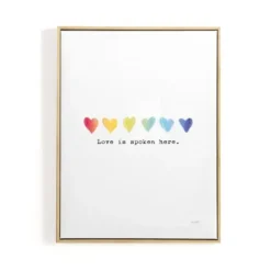 Wall Quotes & Signs-Kirkland's Home Pride Love Is Spoken Here Framed Art Print White/Multi