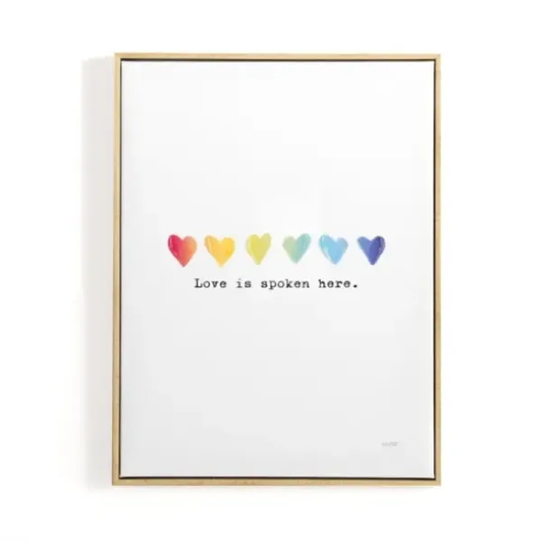 Wall Quotes & Signs-Kirkland's Home Pride Love Is Spoken Here Framed Art Print White/Multi