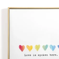 Wall Quotes & Signs-Kirkland's Home Pride Love Is Spoken Here Framed Art Print White/Multi