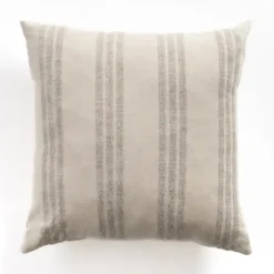 Pillows-Kirkland's Home Providence Stripe Pillow Ivory