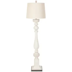 Floor Lamps-Kirkland's Home Prussia White Floor Lamp Ivory