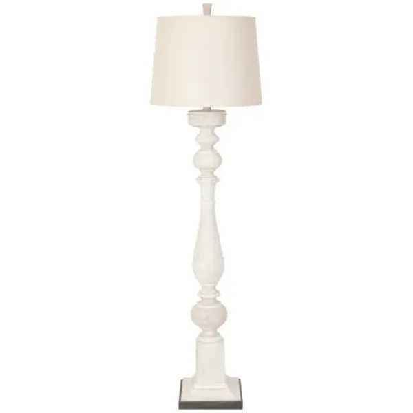 Floor Lamps-Kirkland's Home Prussia White Floor Lamp Ivory