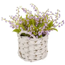 Arrangements & Greenery-Kirkland's Home Purple Lily Of The Valley Arrangement In Basket Purple/Green
