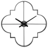 Clocks-Kirkland's Home Quatrefoil Iron Cut-Out Wall Clock Black