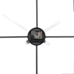 Clocks-Kirkland's Home Quatrefoil Iron Cut-Out Wall Clock Black