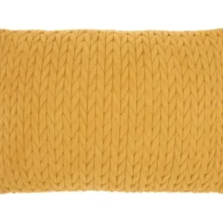 Pillows-Kirkland's Home Quilted Chevron Lumbar Pillow Yellow