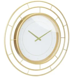 Clocks-Kirkland's Home Radial Wire Metal Wall Clock Gold