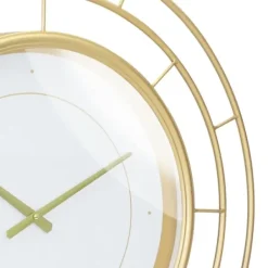 Clocks-Kirkland's Home Radial Wire Metal Wall Clock Gold
