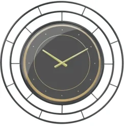 Clocks-Kirkland's Home Radial Wire Metal Wall Clock Black