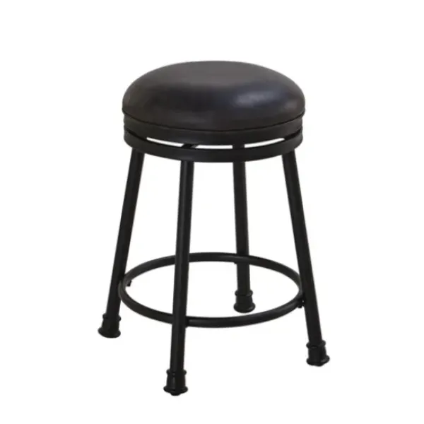 Bar Stools & Counter Height Stools-Kirkland's Home Radnor Cafe Swivel Stool Black
