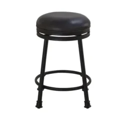 Bar Stools & Counter Height Stools-Kirkland's Home Radnor Cafe Swivel Stool Black