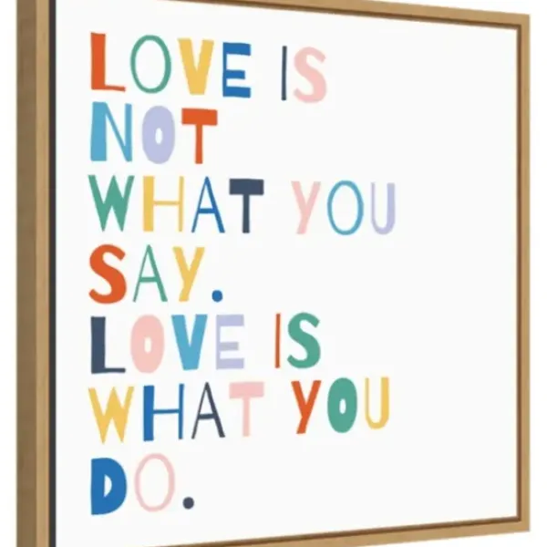 Wall Quotes & Signs-Kirkland's Home Rainbow Words I Framed Canvas Art Print Multi