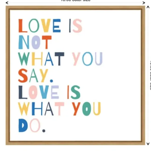 Wall Quotes & Signs-Kirkland's Home Rainbow Words I Framed Canvas Art Print Multi