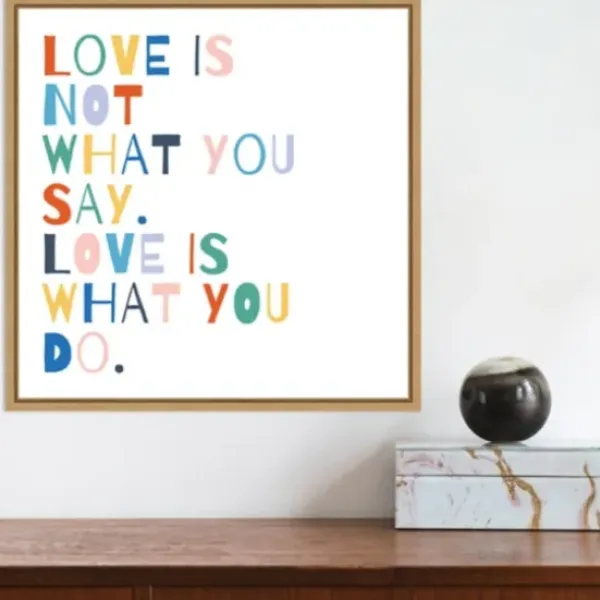 Wall Quotes & Signs-Kirkland's Home Rainbow Words I Framed Canvas Art Print Multi