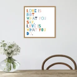 Wall Quotes & Signs-Kirkland's Home Rainbow Words I Framed Canvas Art Print Multi