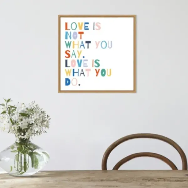 Wall Quotes & Signs-Kirkland's Home Rainbow Words I Framed Canvas Art Print Multi