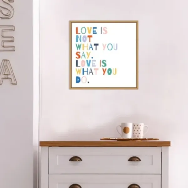 Wall Quotes & Signs-Kirkland's Home Rainbow Words I Framed Canvas Art Print Multi