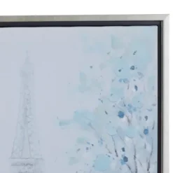 Framed Art-Kirkland's Home Rainy Paris Blues Transitional Framed Wall Art Blue/White/Black