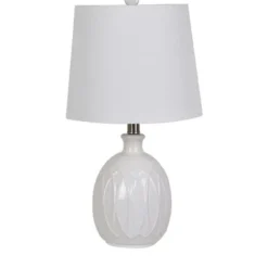 Table Lamps-Kirkland's Home Raised Geometric Table Lamp White
