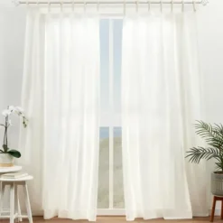 Curtains & Drapes-Kirkland's Home Ravello Pintuck Curtain Panel, 84 In. White