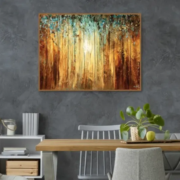 Canvas Art-Kirkland's Home Ray Of Light Framed Canvas Art Print Gold