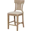 Bar Stools & Counter Height Stools-Kirkland's Home Ray With Gray Wash Finish Counter Stool Brown