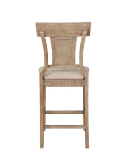 Bar Stools & Counter Height Stools-Kirkland's Home Ray With Gray Wash Finish Counter Stool Brown