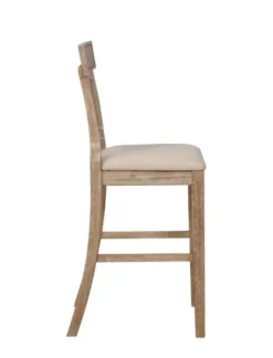 Bar Stools & Counter Height Stools-Kirkland's Home Ray With Washed Finish Bar Stool Brown