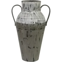 Vases-Kirkland's Home Reactive Ribbed Vase, 7 In. Blue