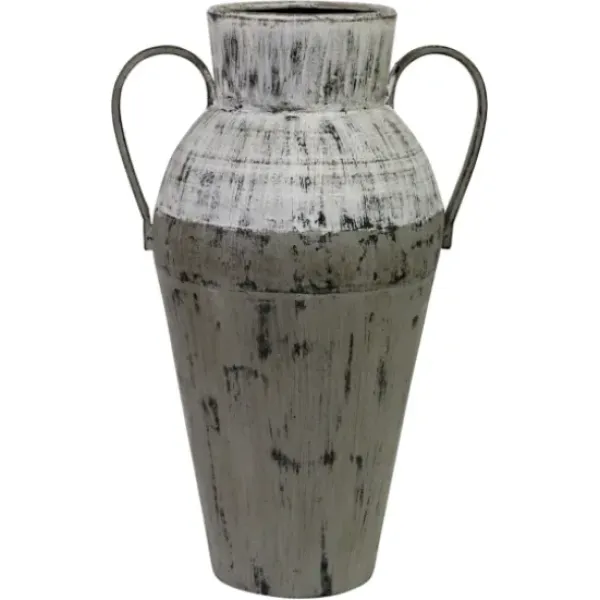 Vases-Kirkland's Home Reactive Ribbed Vase, 7 In. Blue