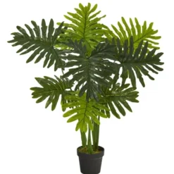 Trees & Topiaries-Kirkland's Home Real Touch Potted Tree Philodendron, 40 In.