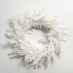 Wreaths-Kirkland's Home Real-Touch Flocked Norfolk Pine Wreath White