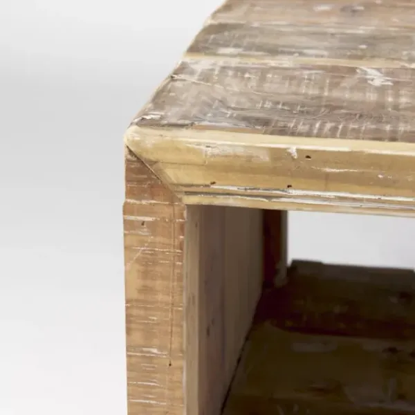 Coffee Tables-Kirkland's Home Reclaimed Natural Wood Distressed Coffee Table