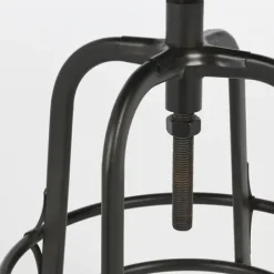 Bar Stools & Counter Height Stools-Kirkland's Home Reclaimed Pine Wood Adjustable Counter Stool Black/Brown