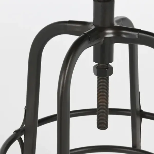 Bar Stools & Counter Height Stools-Kirkland's Home Reclaimed Pine Wood Adjustable Counter Stool Black/Brown