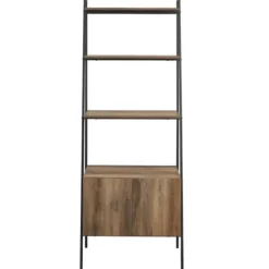 Bookshelves-Kirkland's Home Reclaimed Wood Modern Ladder Bookcase With Cabinet