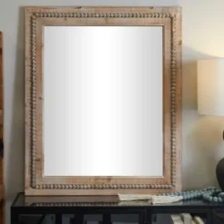 Decorative Mirrors-Kirkland's Home Rectangle Distressed Beaded Wall Mirror