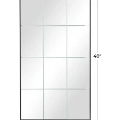 Decorative Mirrors-Kirkland's Home Rectangular Windowpane Grid Mirror, 23X40 In.
