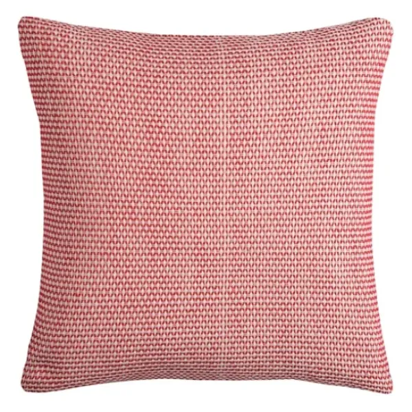 Pillows-Kirkland's Home Red And Ivory Geometric Pillow, 22 In. Red/Ivory