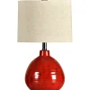Table Lamps-Kirkland's Home Red Ceramic Jug Table Lamp Tan