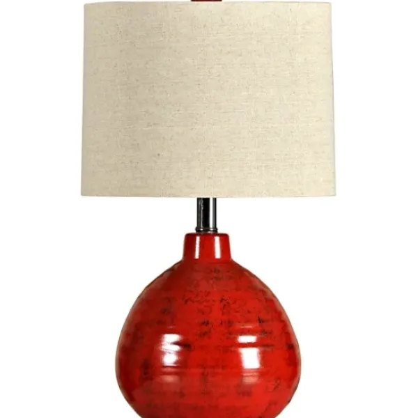 Table Lamps-Kirkland's Home Red Ceramic Jug Table Lamp Tan