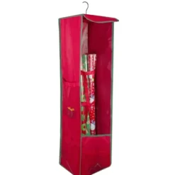 Wall Storage-Kirkland's Home Red Storage Bag Christmas Hanging Organizer Red/Black